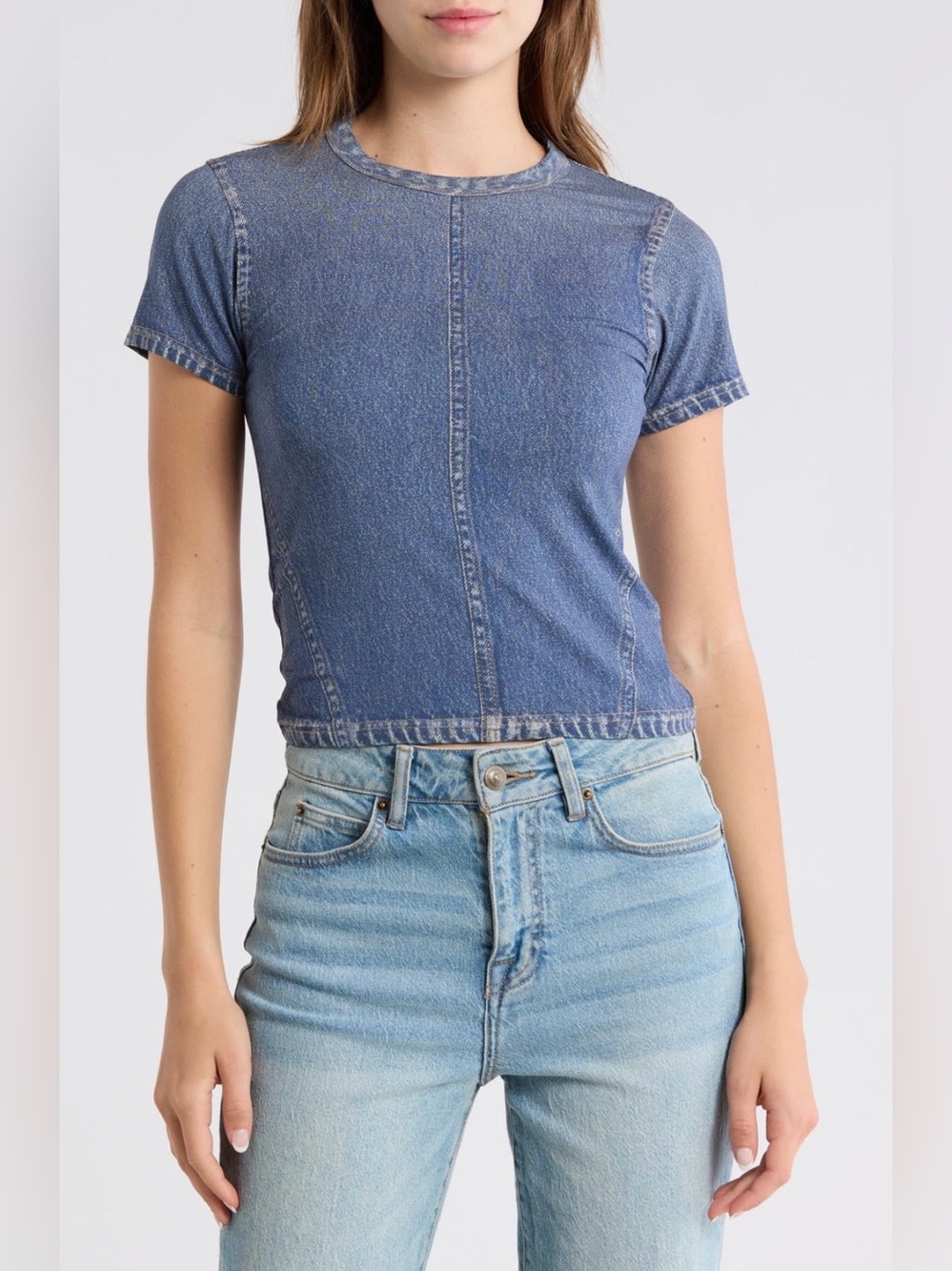 New rag & bone rb Miramar Trompe l'Oeil Print T-Shirt, XS